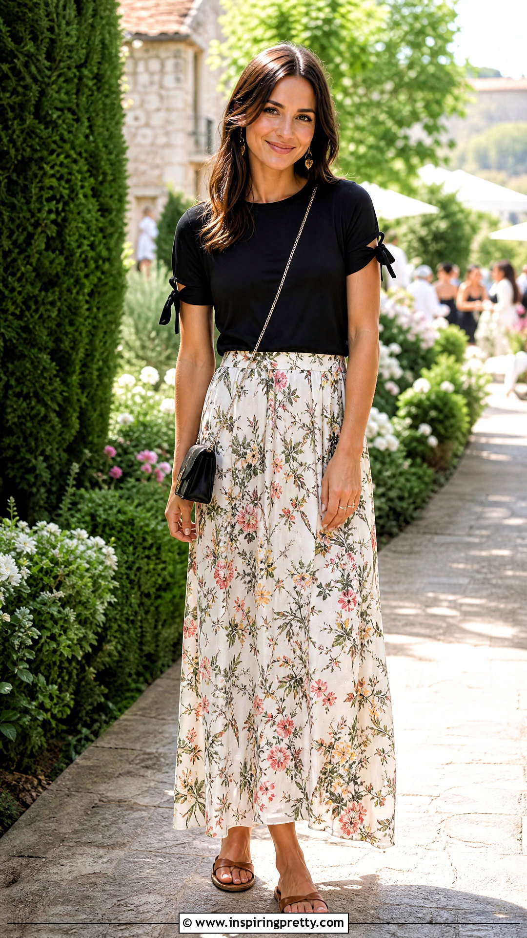 Tie Sleeve Top With A Maxi Skirt - how to style tie-sleeve tops (20 ways)
