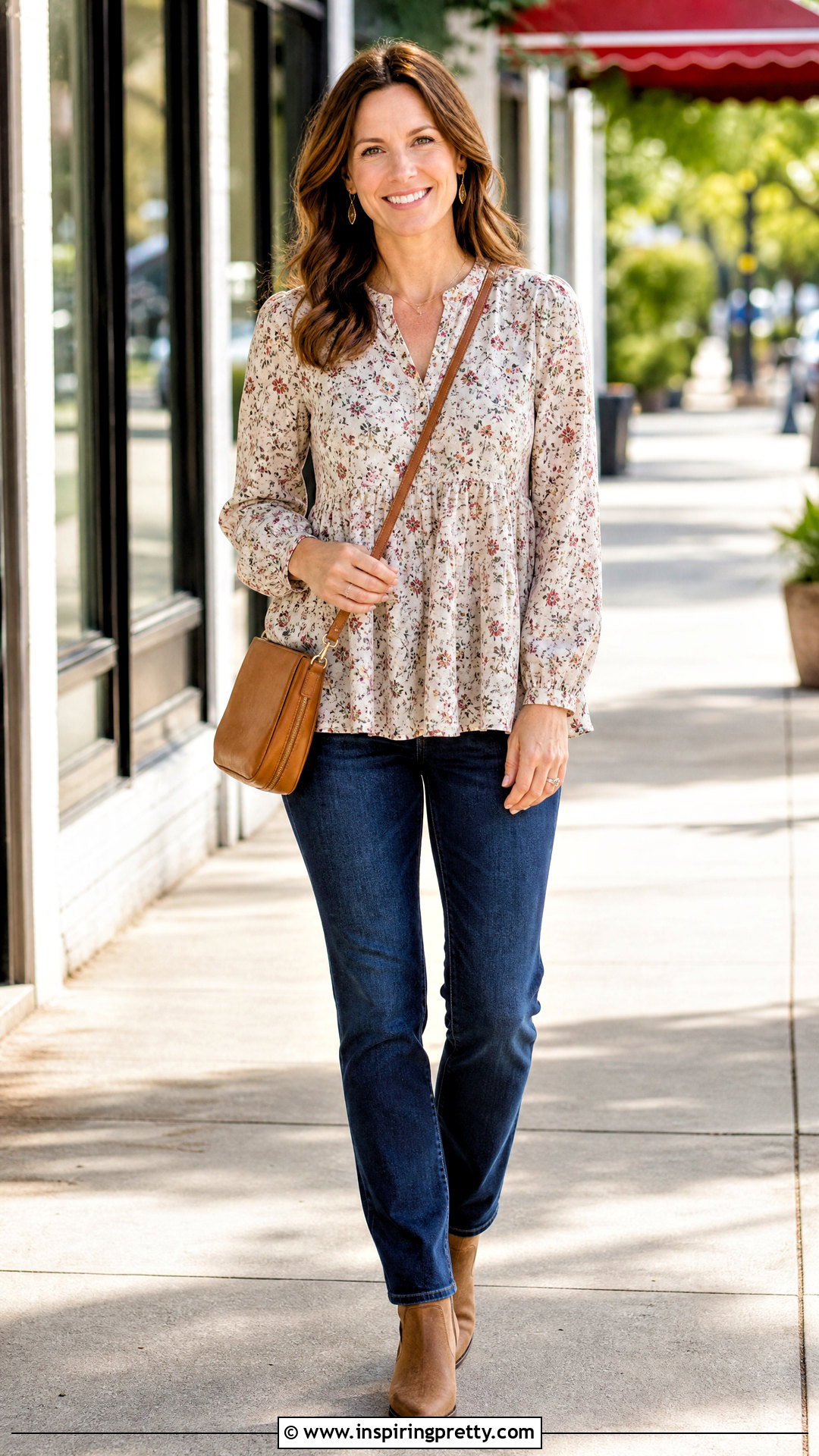 Tiered Top With Skinny Jeans - 50 Beautiful Tops For Women