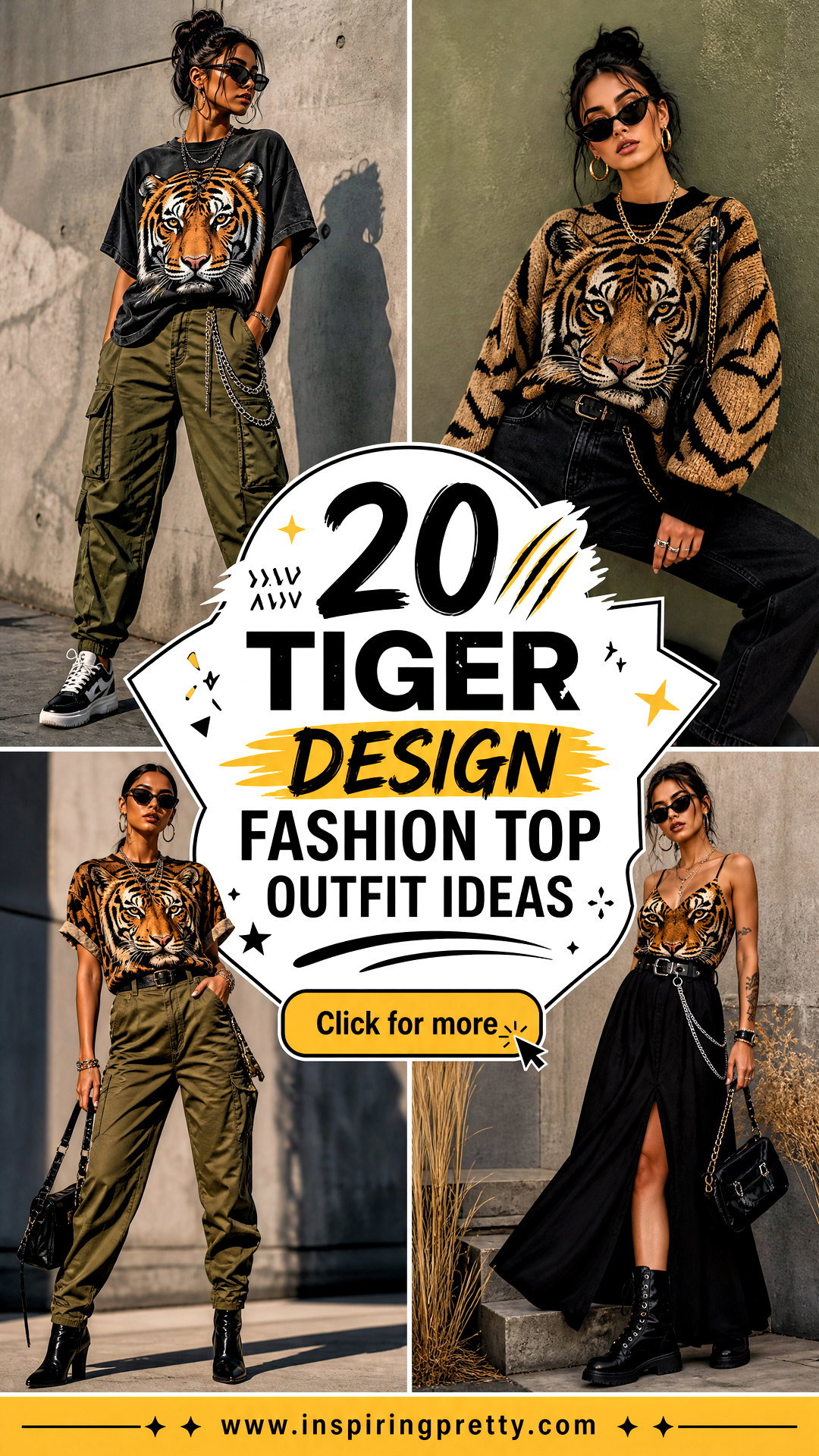 20 Tiger Design Fashion Top Outfit Ideas for Bold Looks - 20 Tiger Design Fashion Top Outfit Ideas for Bold Looks