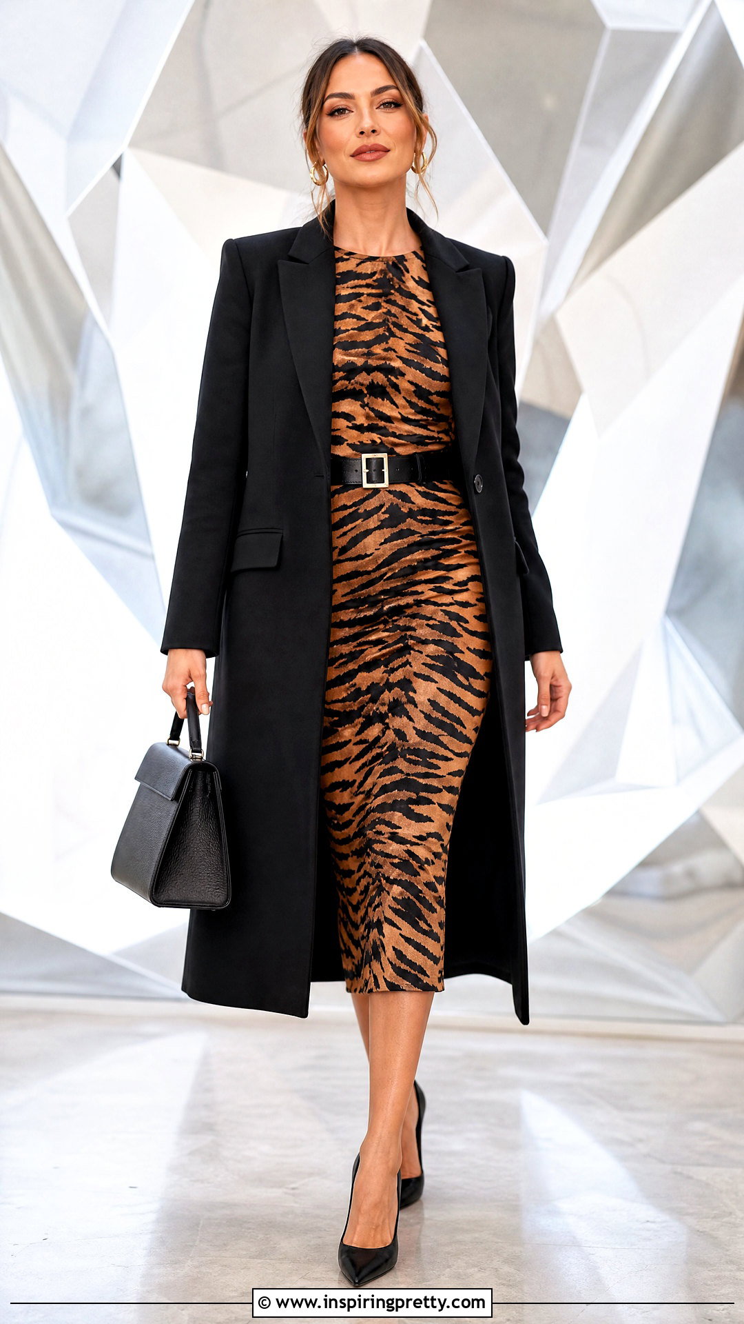 Tiger Print Top With Matching Print Skirt - 20 Tiger Design Fashion Top outfit ideas