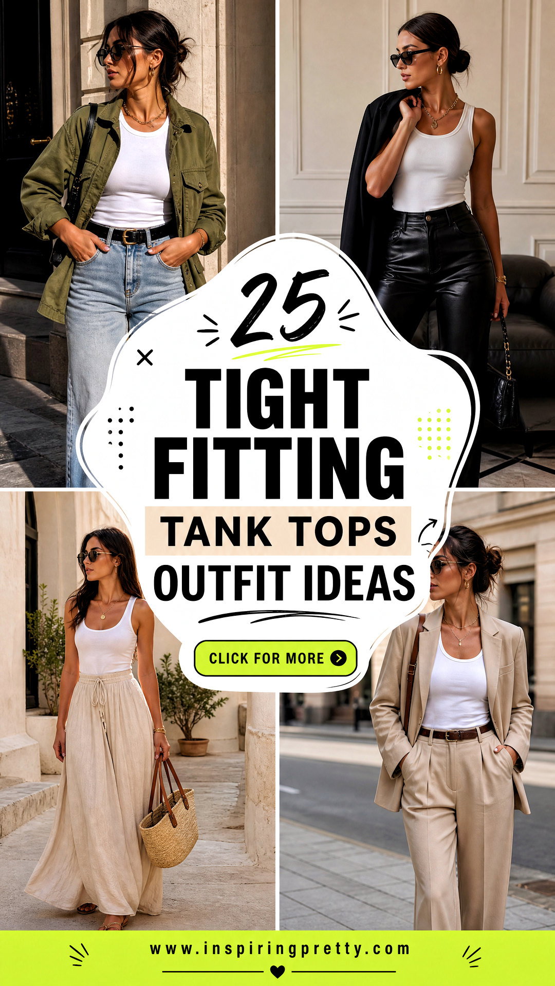 25 Tight Fitting Tank Tops Outfit Ideas for Chic Layering - 25 Tight Fitting Tank Tops Outfit Ideas for Chic Layering