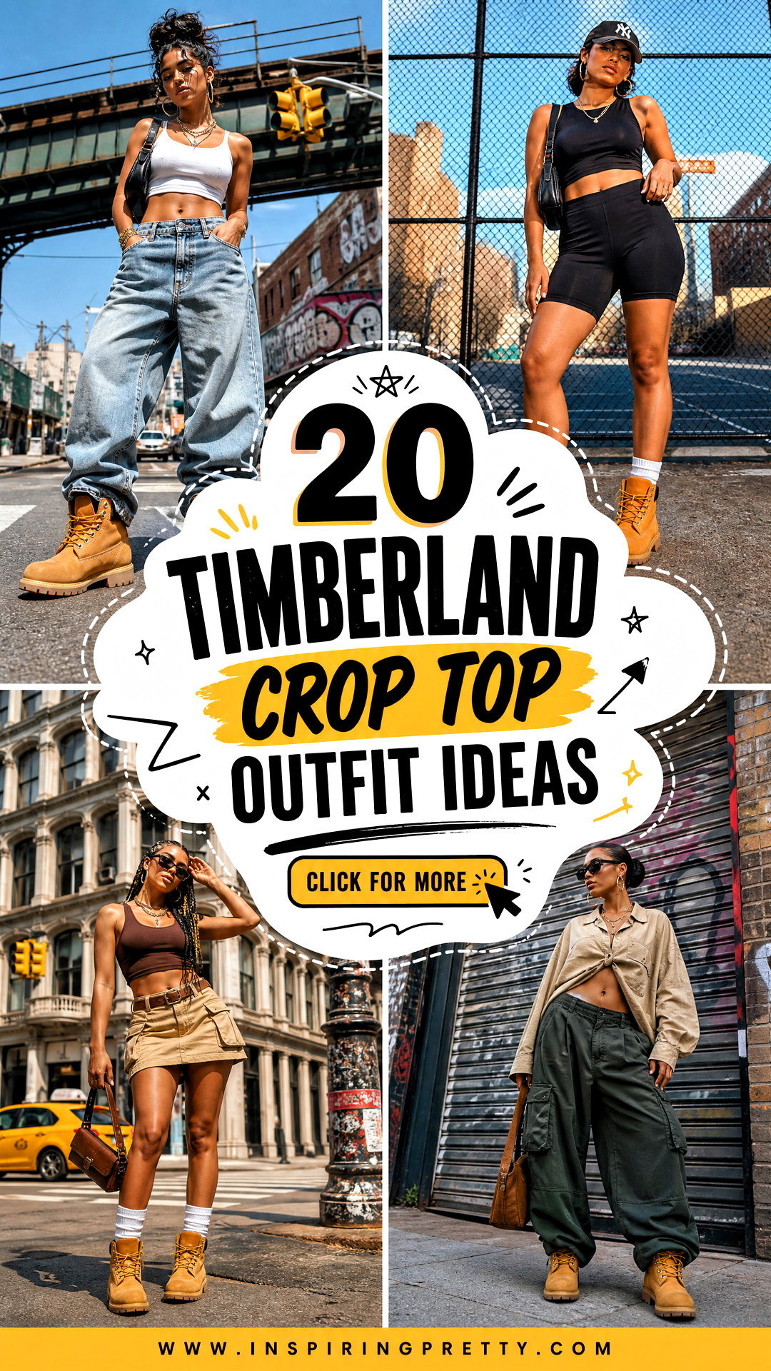 20 Timberland Crop Top Outfit Ideas for Sporty Street Style - 20 Timberland Crop Top Outfit Ideas for Sporty Street Style