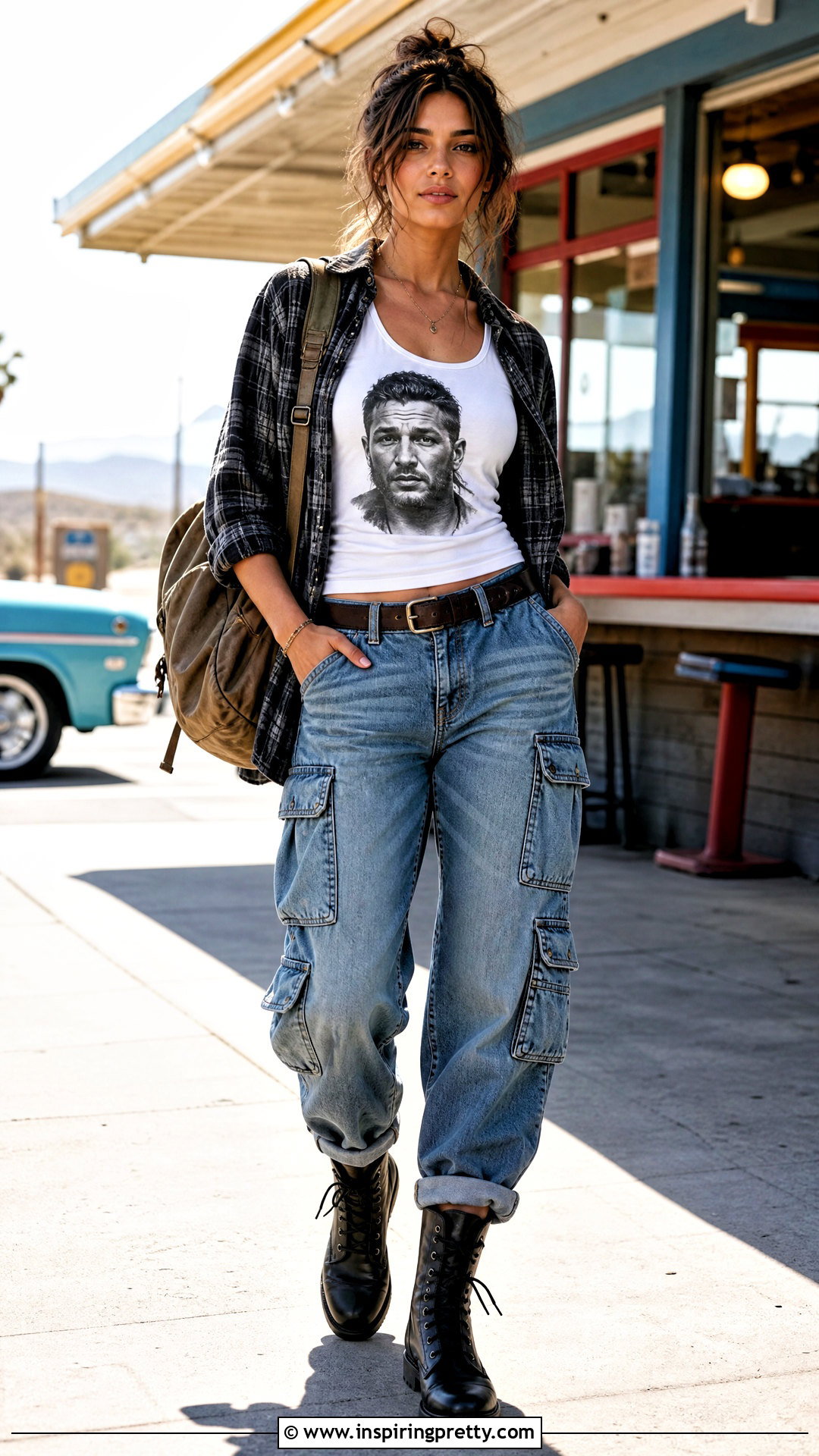 Tom Hardy Tank Top With Flannel And Cargo Jeans - 25 tom hardy tank top outfit ideas