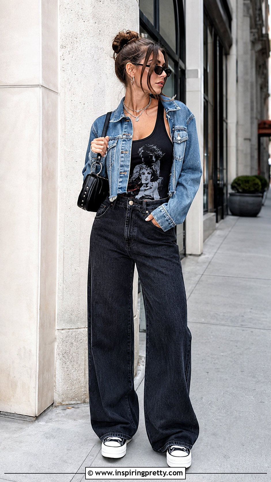 Tommy Lee Tank Top With Wide Leg Jeans - 20 Tommy Lee Tank Top outfit ideas