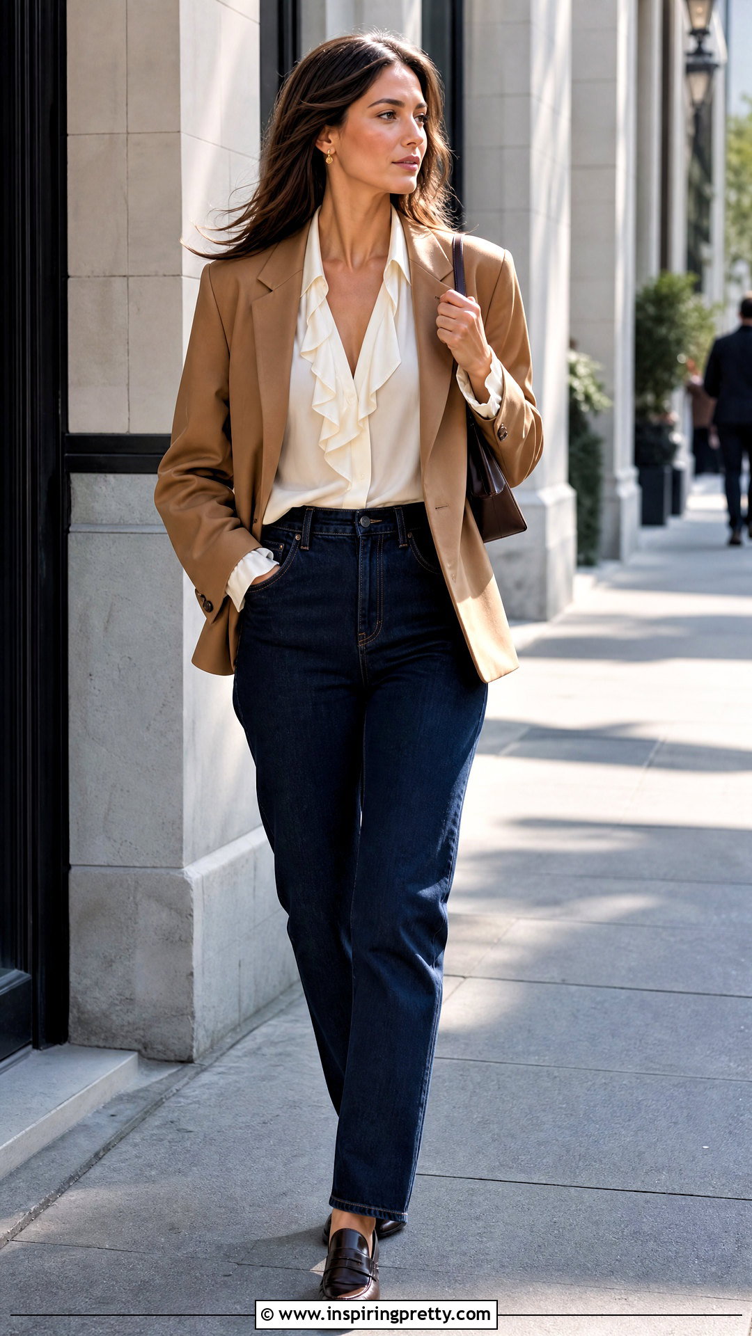 Tonka Top With Relaxed Blazer And Jeans - 20 aritzia tonka top outfit ideas