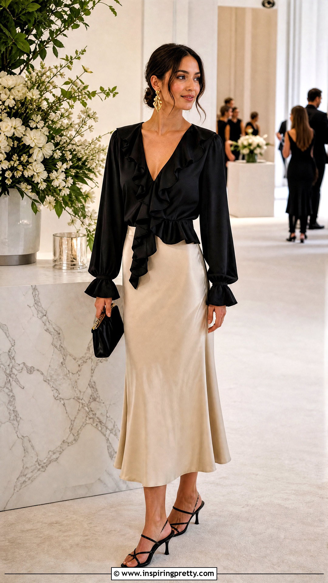 Tonka Top With Satin Midi Skirt - 20 aritzia tonka top outfit ideas
