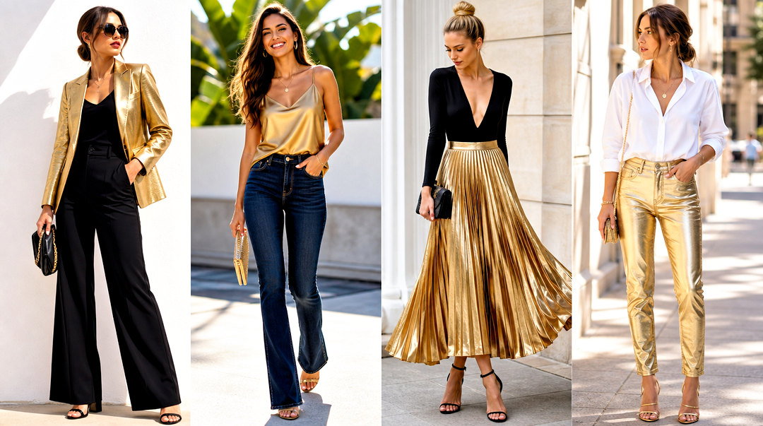 25 Top Gold Outfit Date Ideas for a Glamorous Night Out
