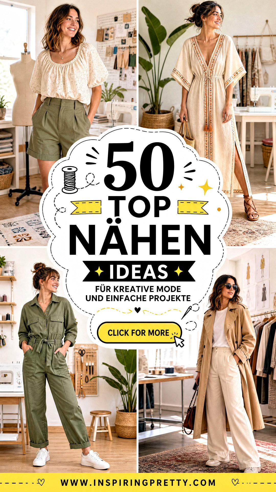 50 Top Nahen Ideas fr Kreative Mode und Einfache Projekte - 50 Top Nähen Ideas für Kreative Mode und Einfache Projekte