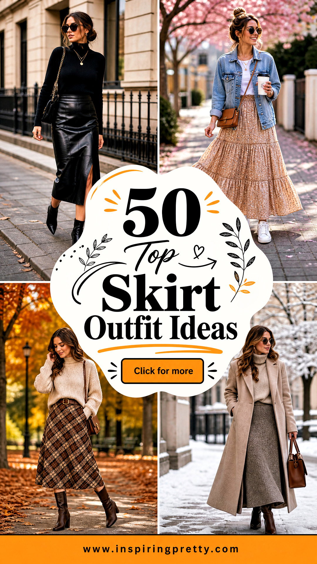 50 Top Skirt Outfit Ideas for Chic Looks in Every Season - 50 Top Skirt Outfit Ideas for Chic Looks in Every Season