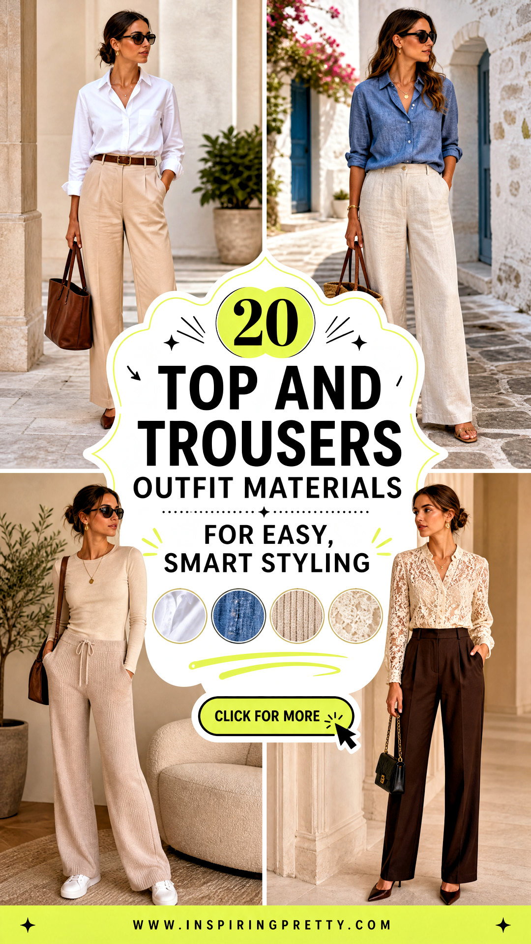 20 Top and Trousers Outfit Materials for Easy Smart Styling - 20 Top and Trousers Outfit Materials for Easy, Smart Styling