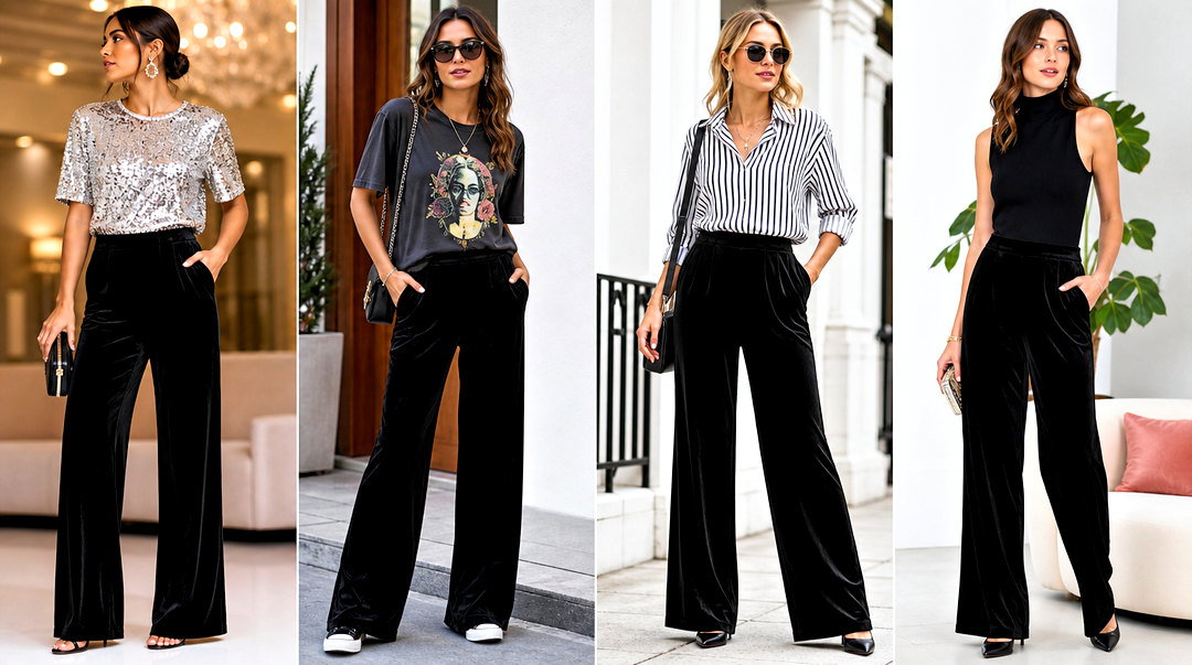 20 Tops For Black Velvet Pants: Chic Looks for Any Event