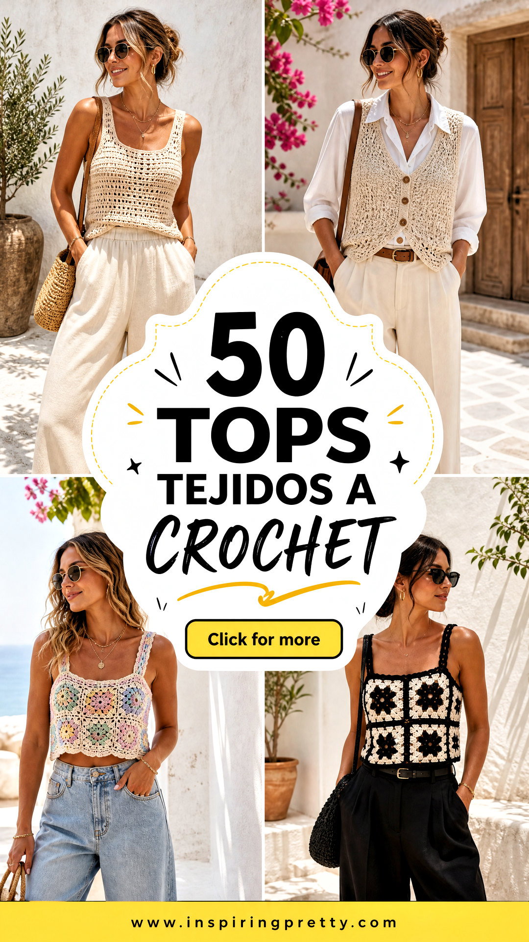 50 Tops Tejidos a Crochet Diseos Modernos para Verano - 50 Tops Tejidos a Crochet: Diseños Modernos para Verano