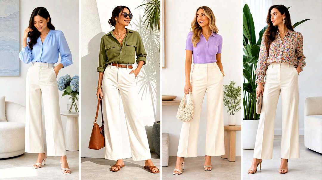 25 Tops That Go With Cream Pants for Fresh, Polished Looks