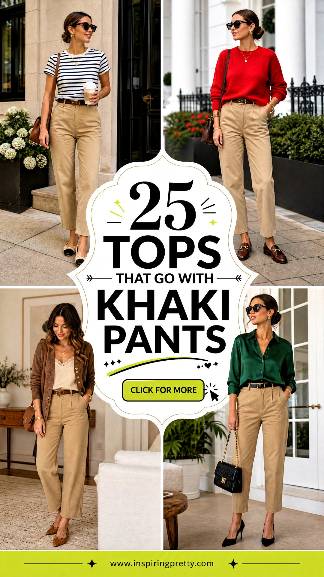 25 Tops That Go With Khaki Pants for Easy Elevated Style - 25 Tops That Go With Khaki Pants for Easy, Elevated Style