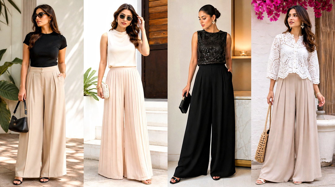50 Tops for Palazzo Pants Classy Outfits: Polished Looks