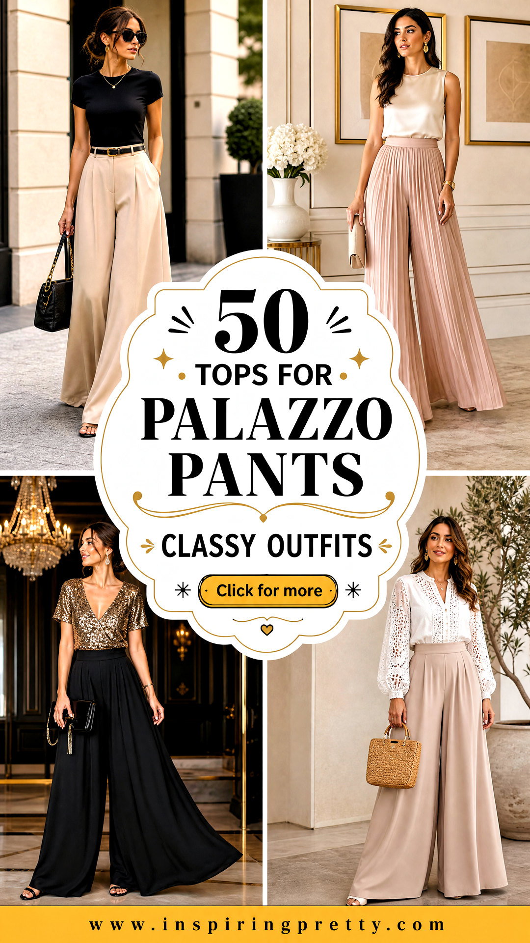 50 Tops for Palazzo Pants Classy Outfits Polished Looks - 50 Tops for Palazzo Pants Classy Outfits: Polished Looks