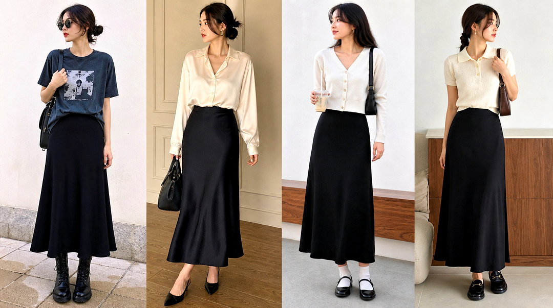 25 Tops to Go With Long Black Skirts for Timeless Outfits