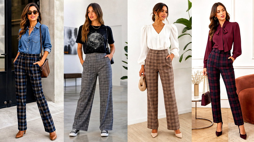 25 Tops to Wear With Plaid Pants for Chic Seasonal Style