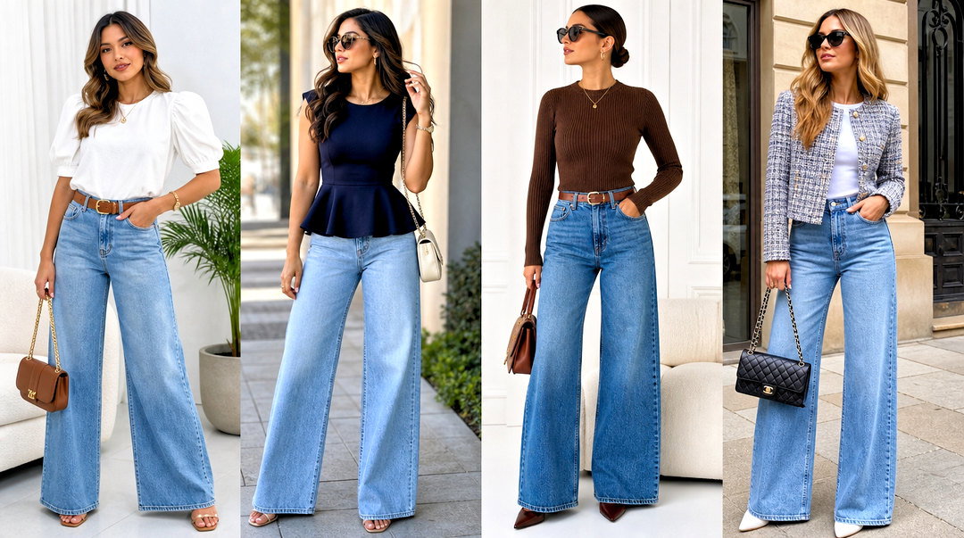 50 Tops to Wear With Wide Leg Jeans: Flattering 2025 Outfits