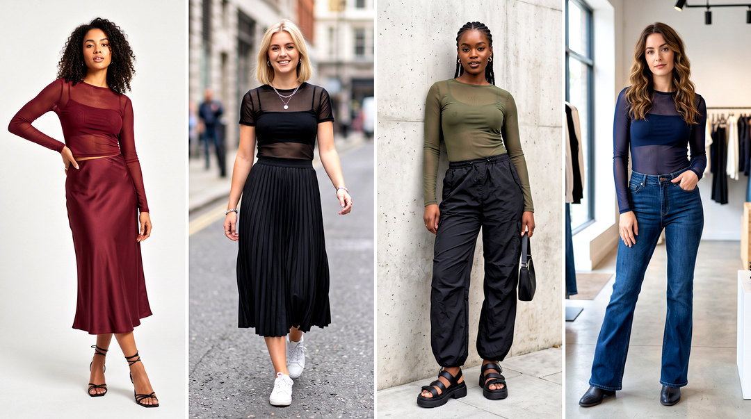20 Topshop Mesh Top Outfit Ideas for Edgy Night-Out Style