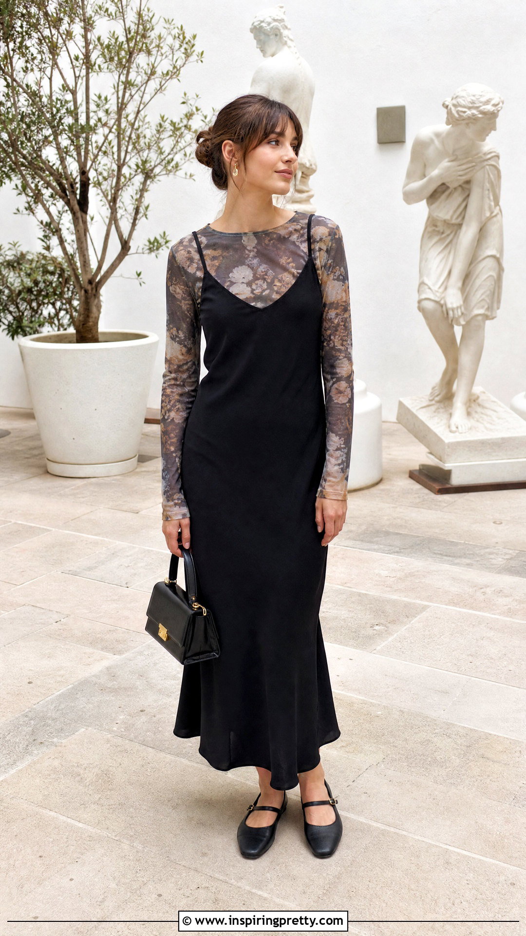 Topshop Mesh Top Under A Slip Dress - 20 Topshop Mesh Top outfit ideas