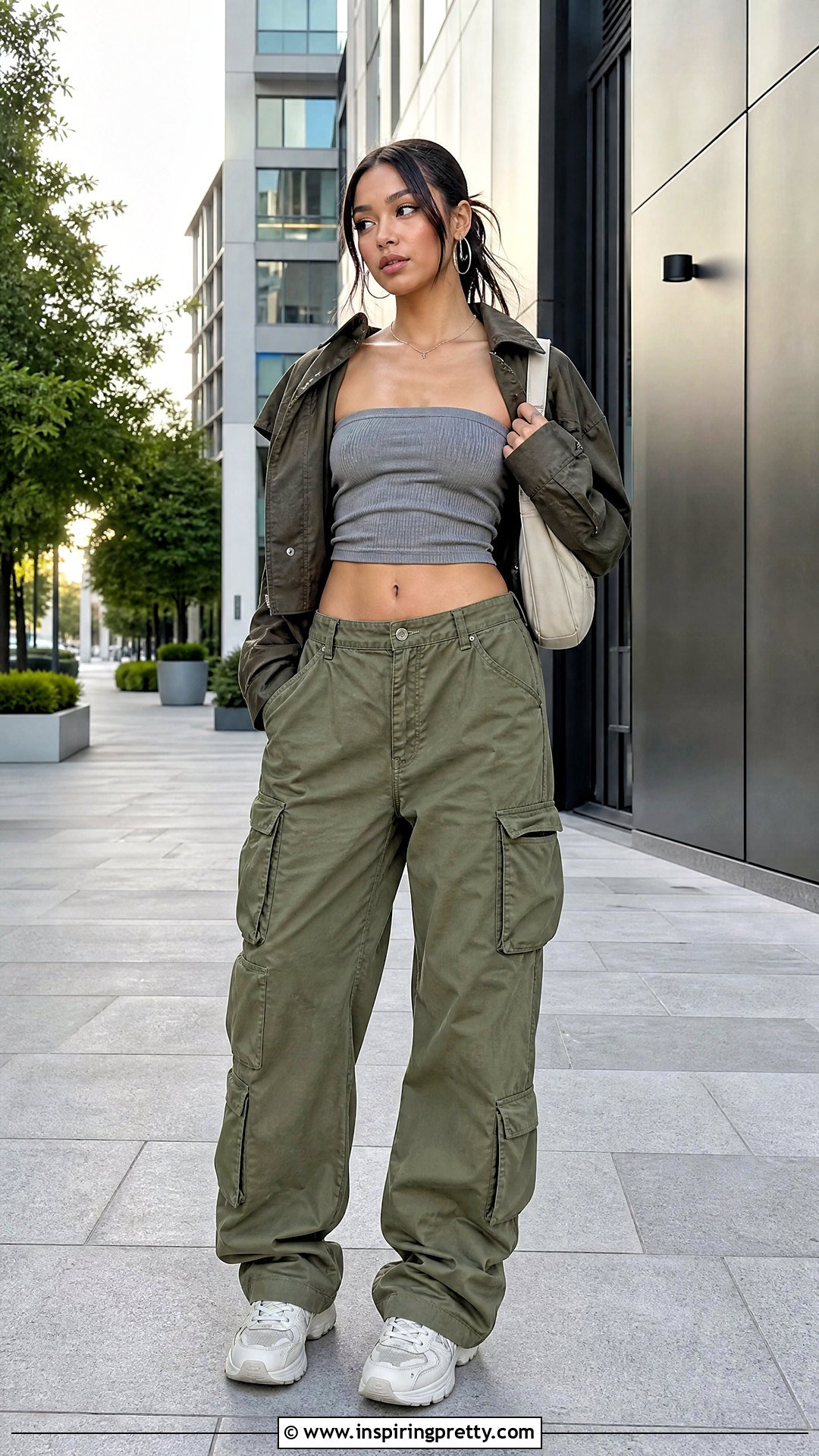Topshop Tube Top With Cargo Pants - 20 Topshop Tube Top outfit ideas