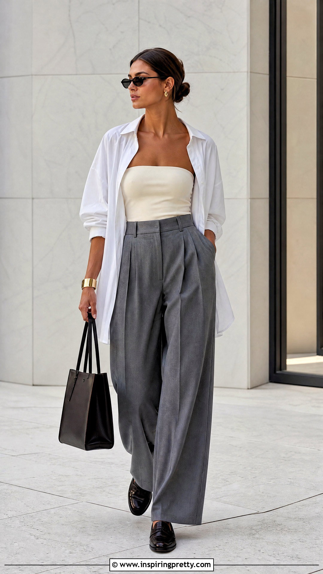 Topshop Tube Top With Pleated Pants - 20 Topshop Tube Top outfit ideas