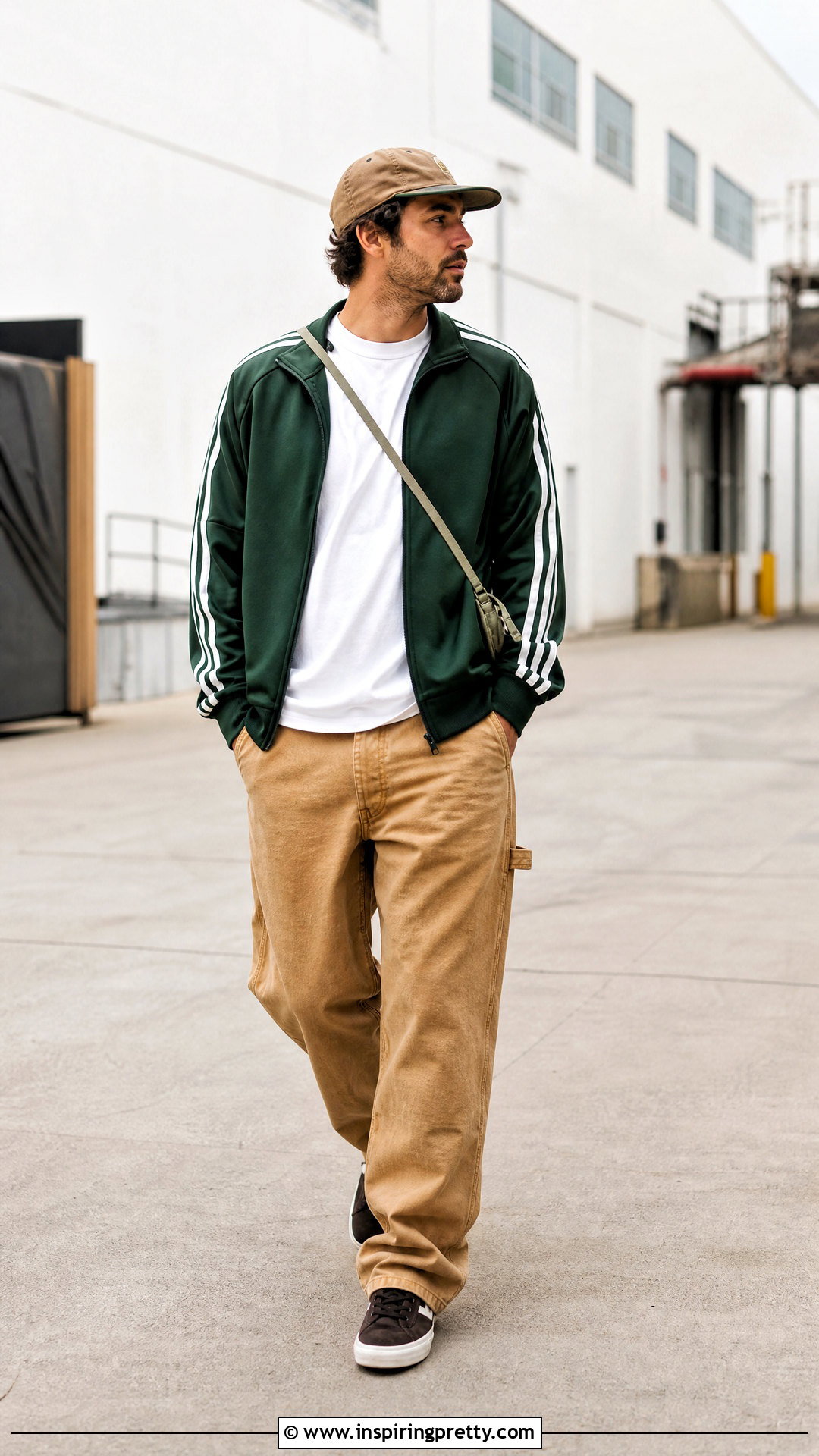 Track Top With Carpenter Pants - 20 Mens Track Tops outfit ideas