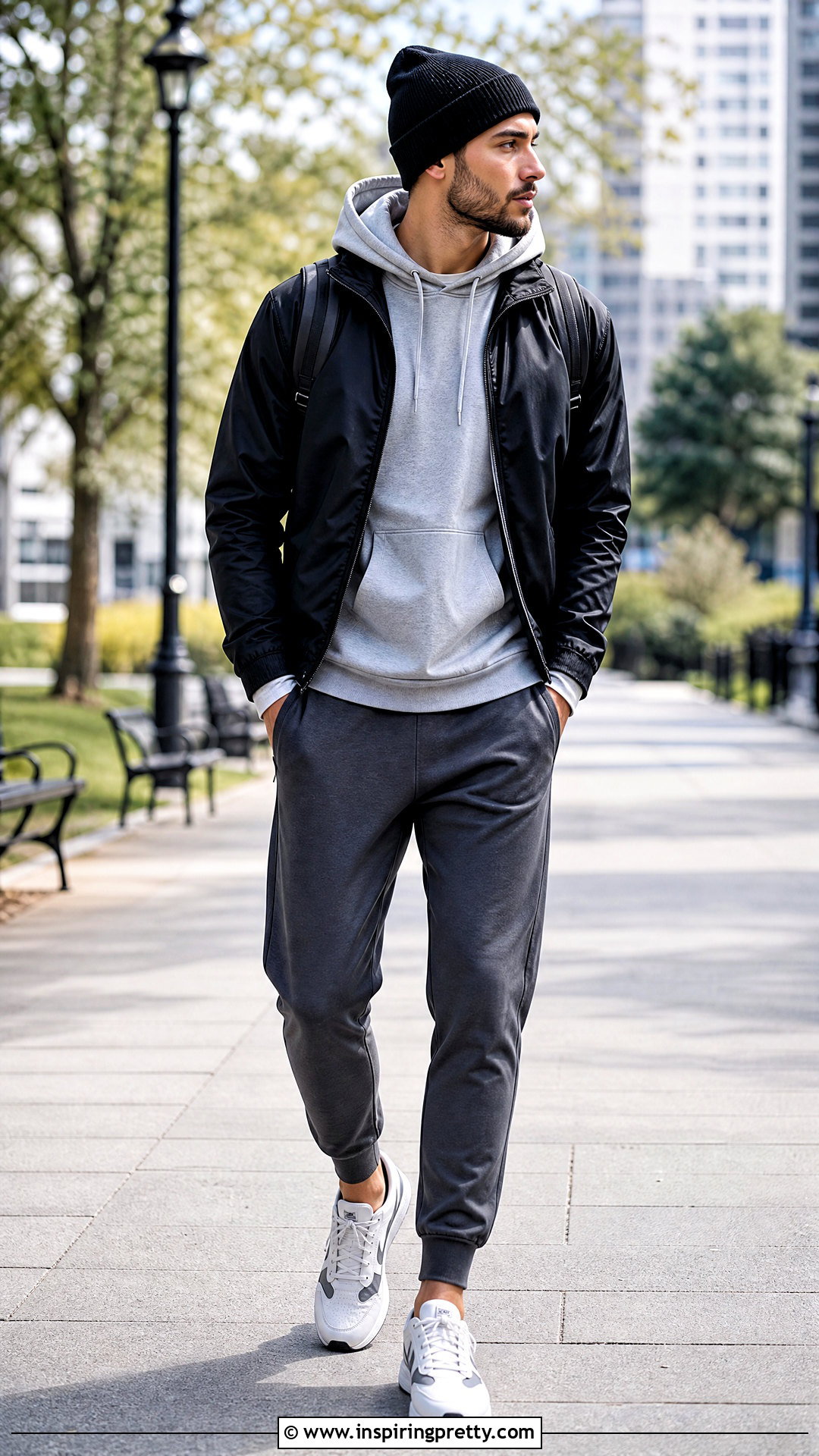 Track Top With Hoodie And Joggers - 20 Mens Track Tops outfit ideas