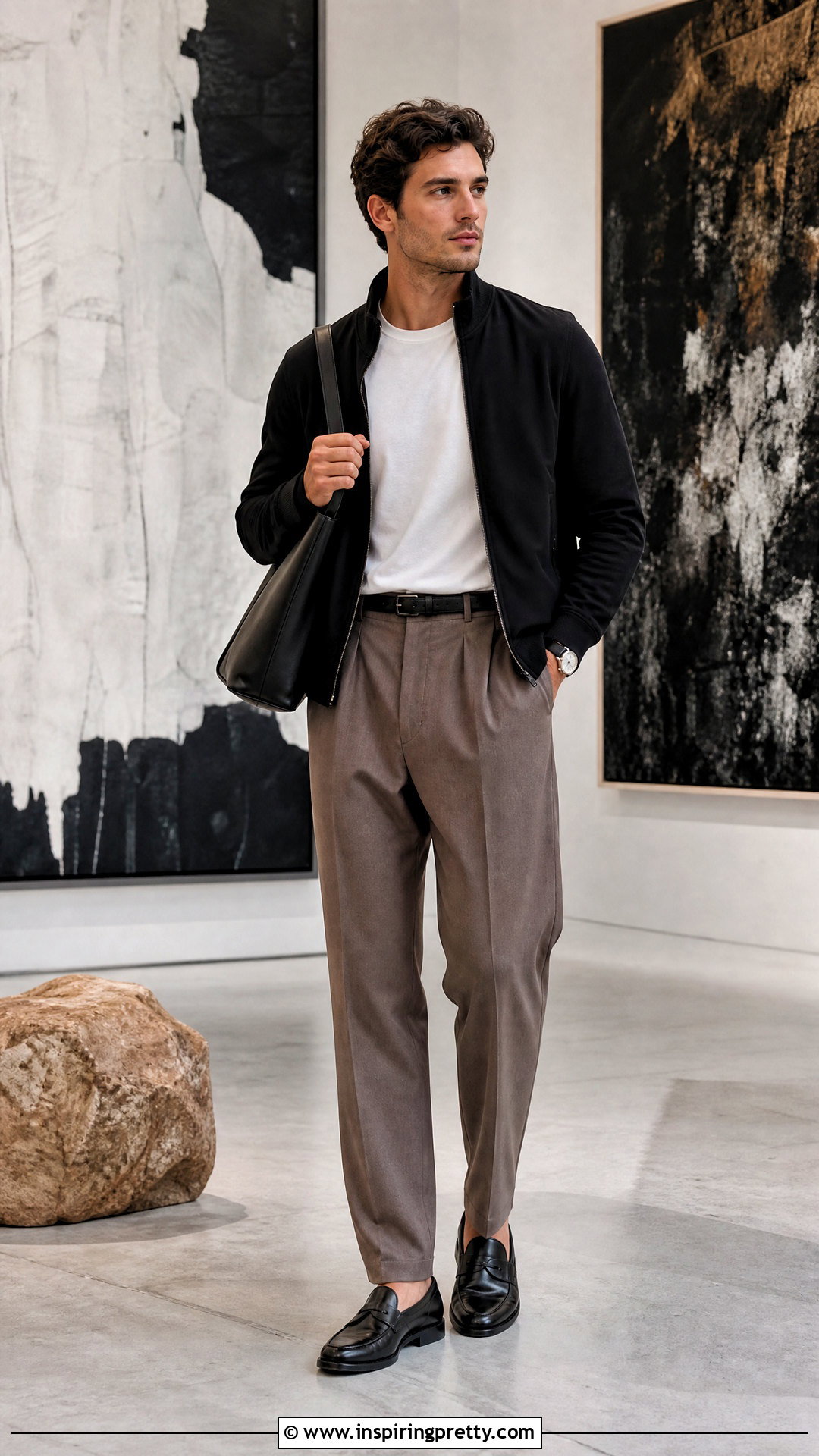 Track Top With Pleated Pants - 20 Mens Track Tops outfit ideas