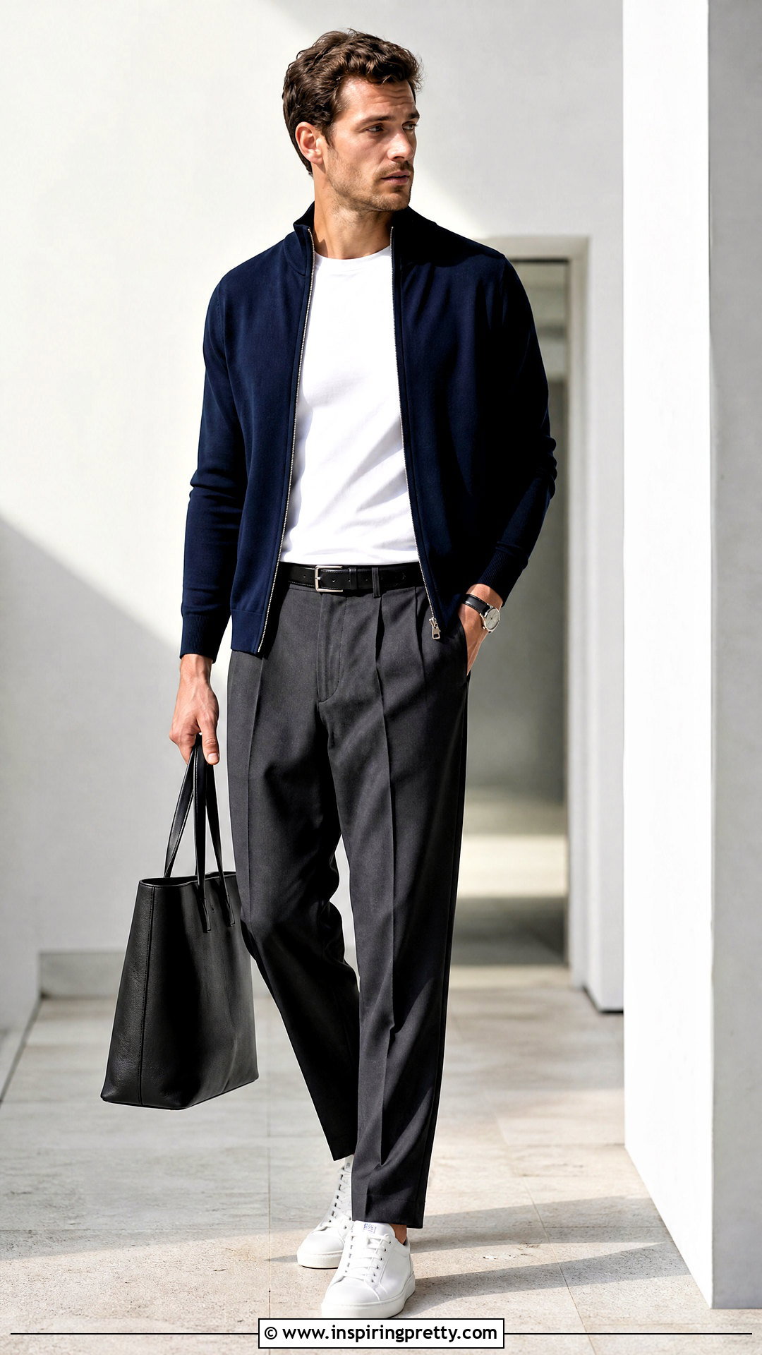 Track Top With Tailored Trousers - 20 Mens Track Tops outfit ideas