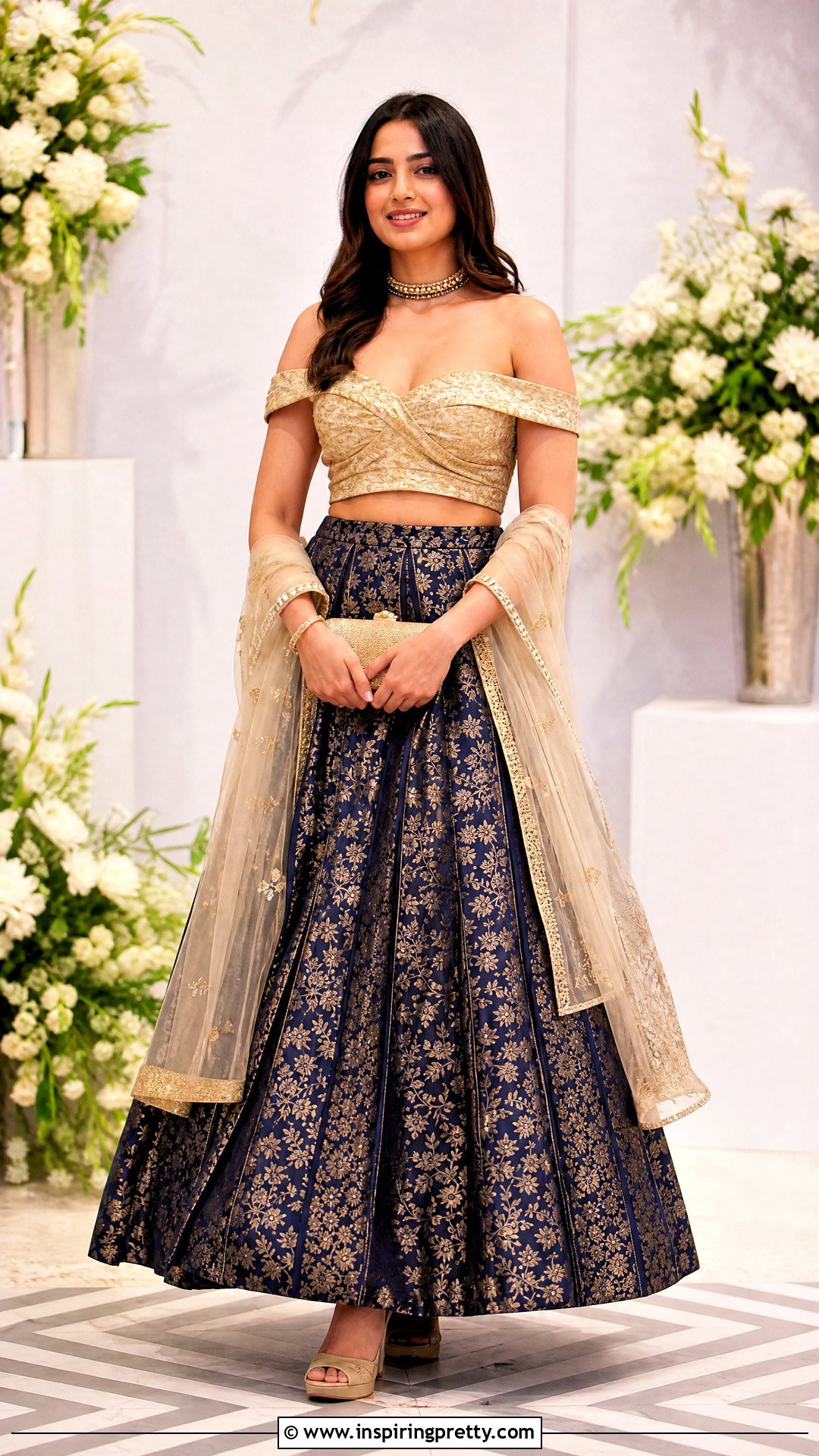Traditional Skirt With Off Shoulder Top - 50 skirt top indian outfit traditional ideas