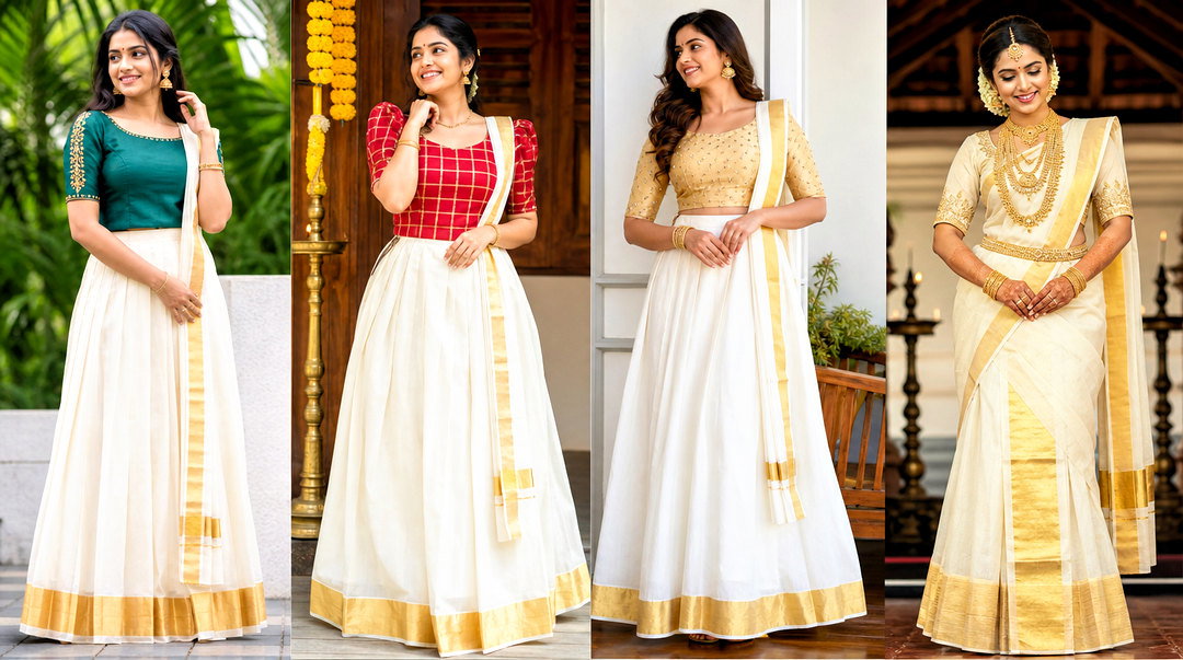 50 Traditional Skirt and Top Kerala Outfit Ideas: Festive Looks