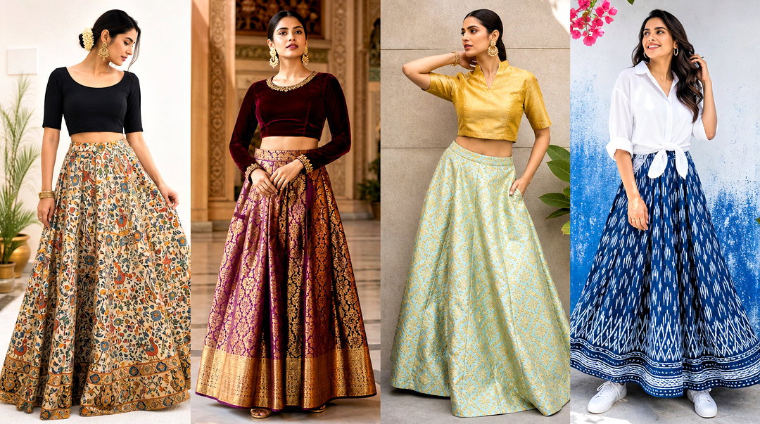 50 Traditional Skirt and Top Outfit Ideas: Festive Looks