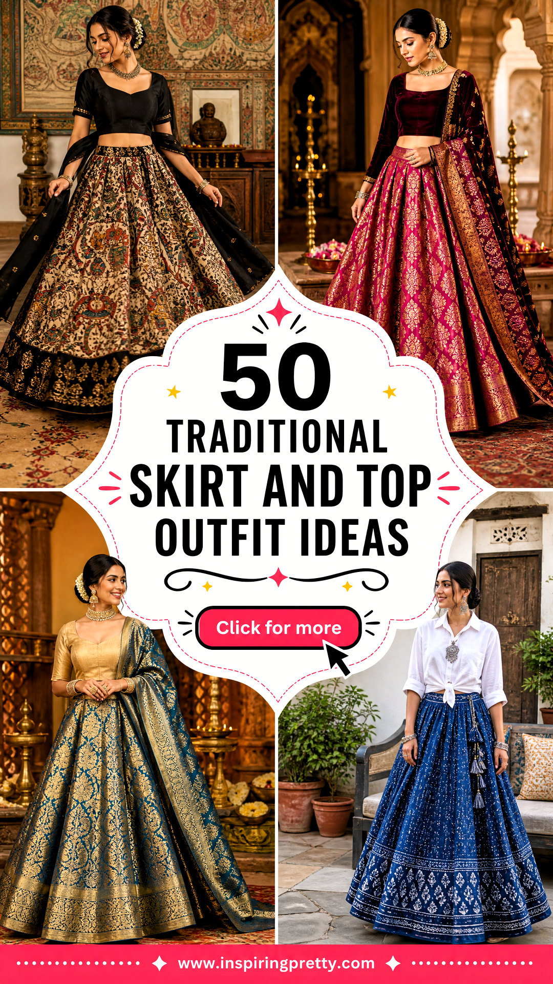 50 Traditional Skirt and Top Outfit Ideas Festive Looks - 50 Traditional Skirt and Top Outfit Ideas: Festive Looks