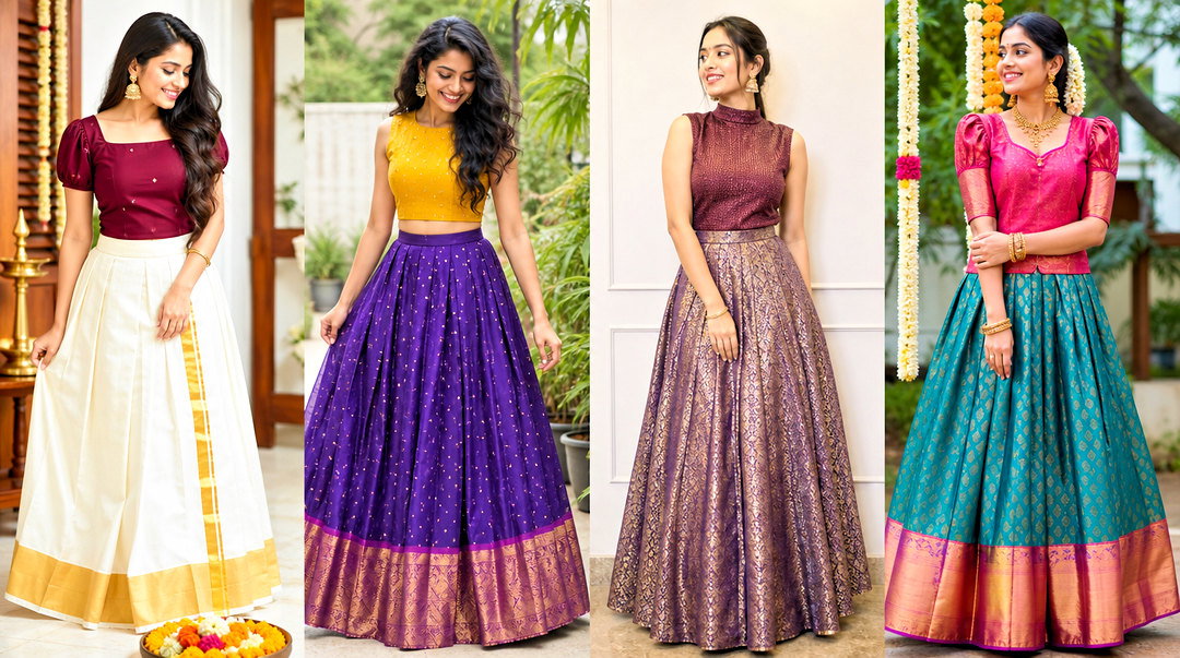 50 Traditional Skirt and Top Outfits for Elegant Events