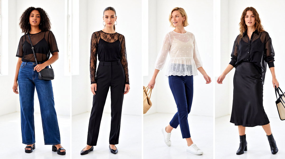50 Transparent Top Outfit Ideas for Chic Layered Looks Today