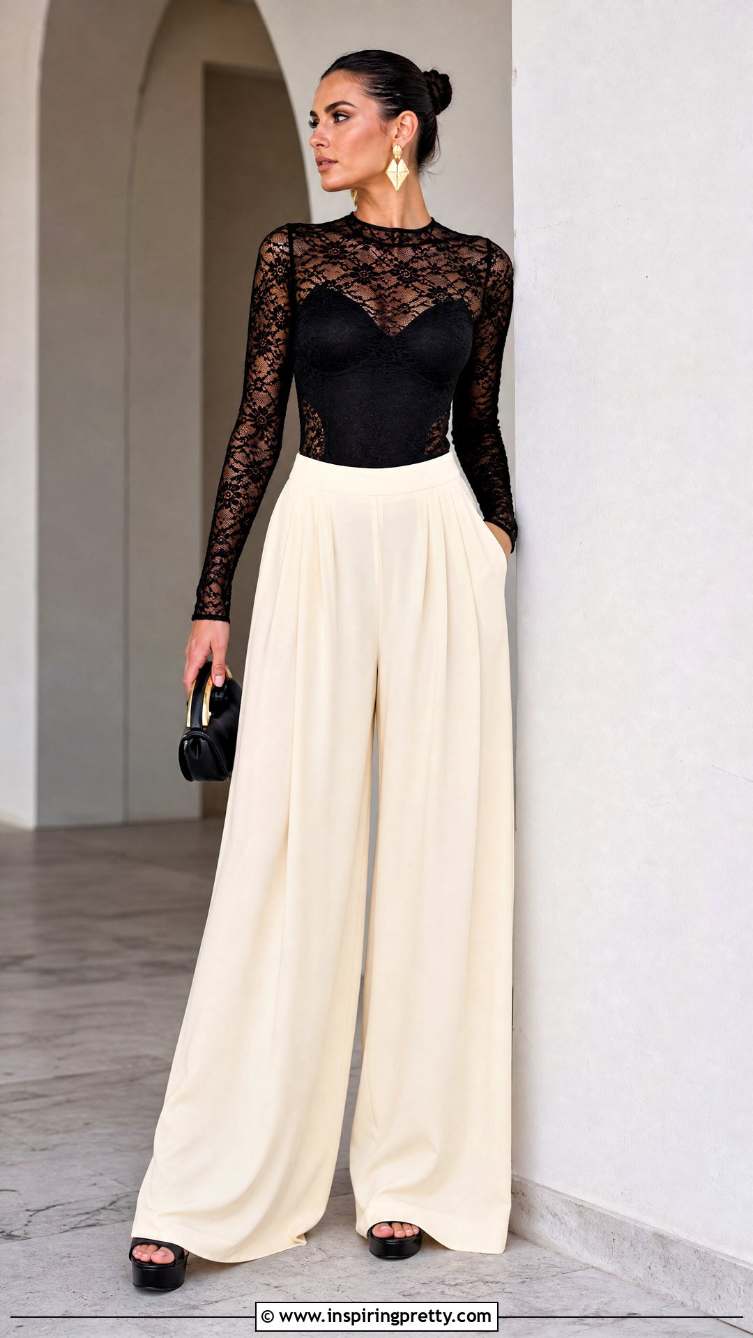 Transparent Top With Palazzo Pants - 50 transparent top outfit ideas