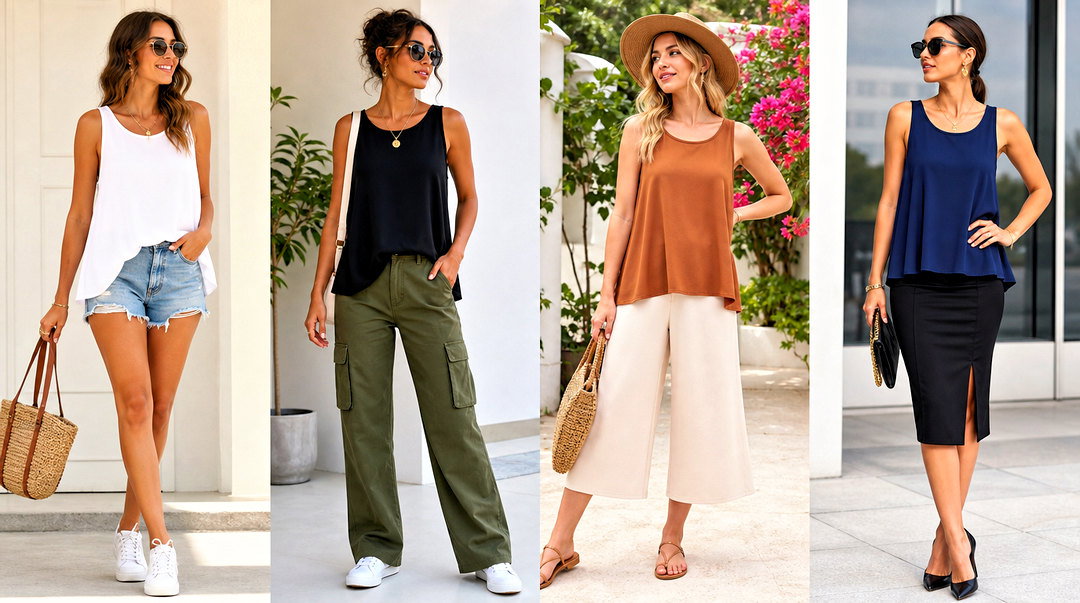 20 Trapeze Tank Top Outfit Ideas for Breezy Summer Style