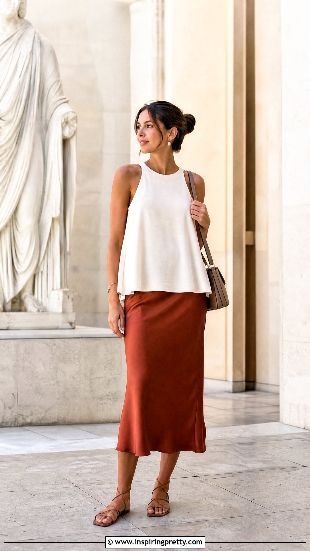 Trapeze Tank Top With Midi Skirt - 20 trapeze tank top outfit ideas