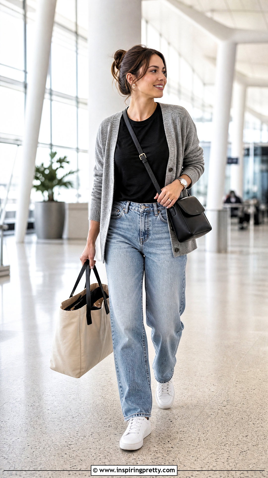 Travel Jeans And Black T Shirt Outfit - 50 jeans and black top outfit ideas