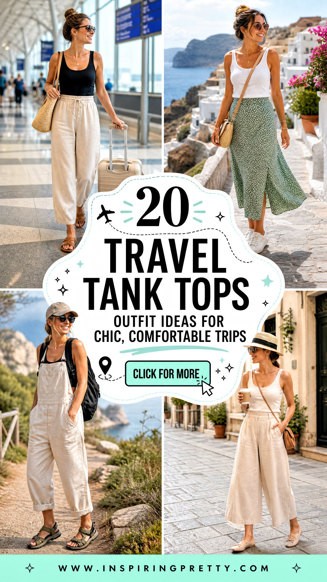 20 Travel Tank Tops Outfit Ideas for Chic Comfortable Trips - 20 Travel Tank Tops Outfit Ideas for Chic, Comfortable Trips