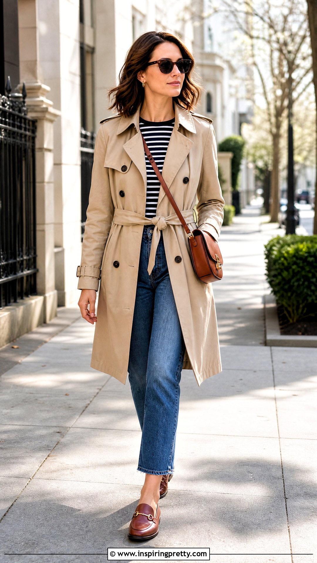 Trench Coat and Ankle Jeans Outfit - 50 top styles for ladies