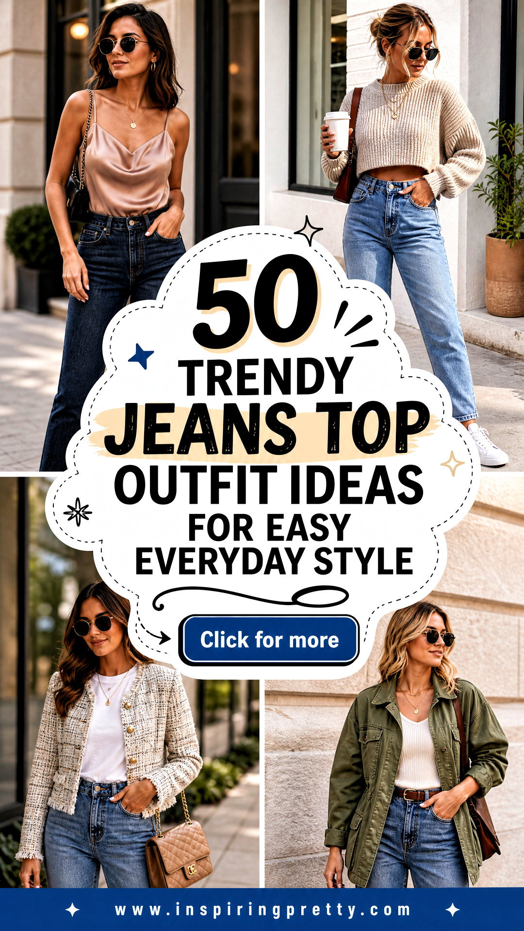 50 Trendy Jeans Top Outfit Ideas for Easy Everyday Style - 50 Trendy Jeans Top Outfit Ideas for Easy Everyday Style