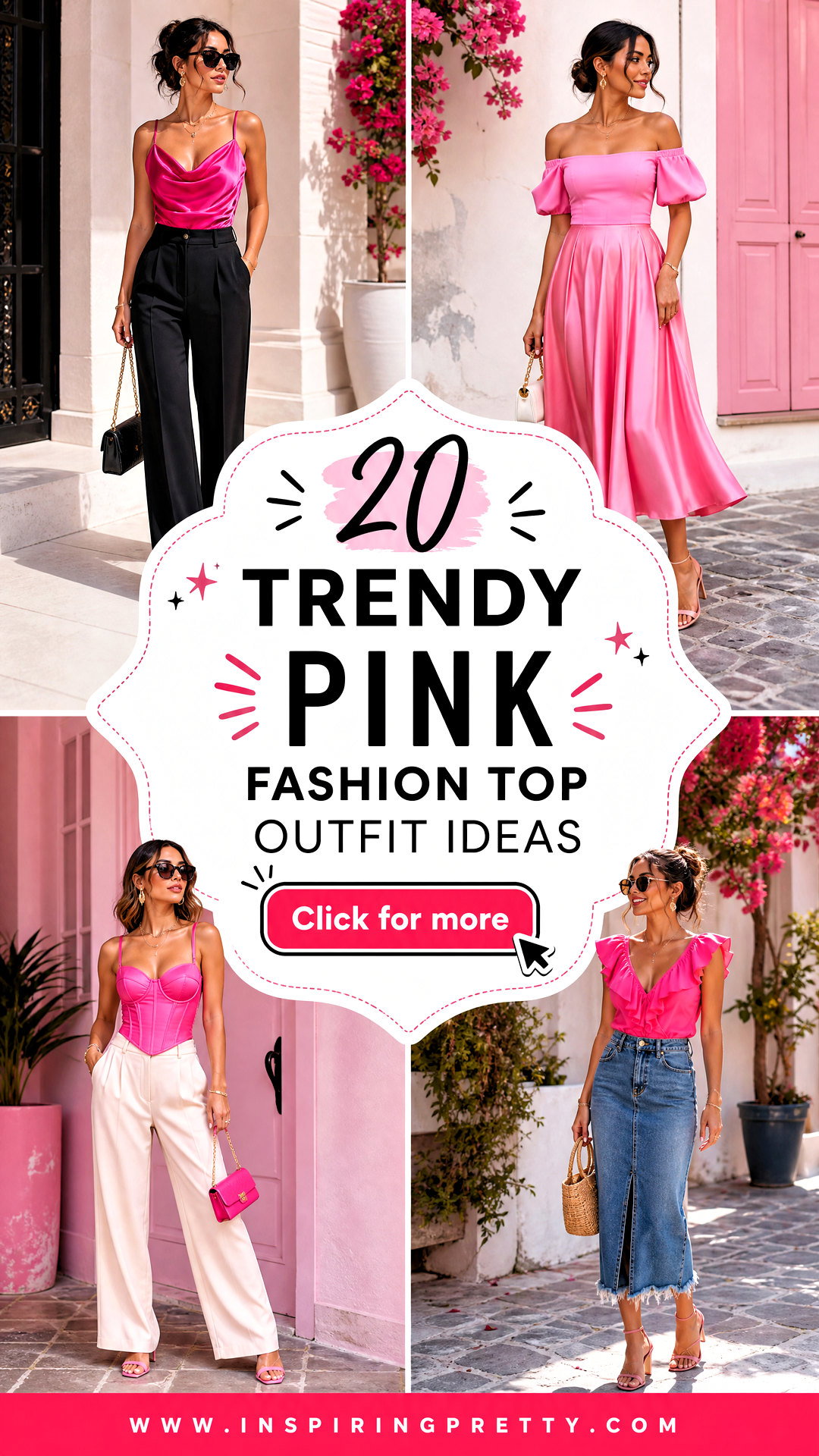 20 Trendy Pink Fashion Top Outfit Ideas for Chic Summer Looks - 20 Trendy Pink Fashion Top Outfit Ideas for Chic Summer Looks