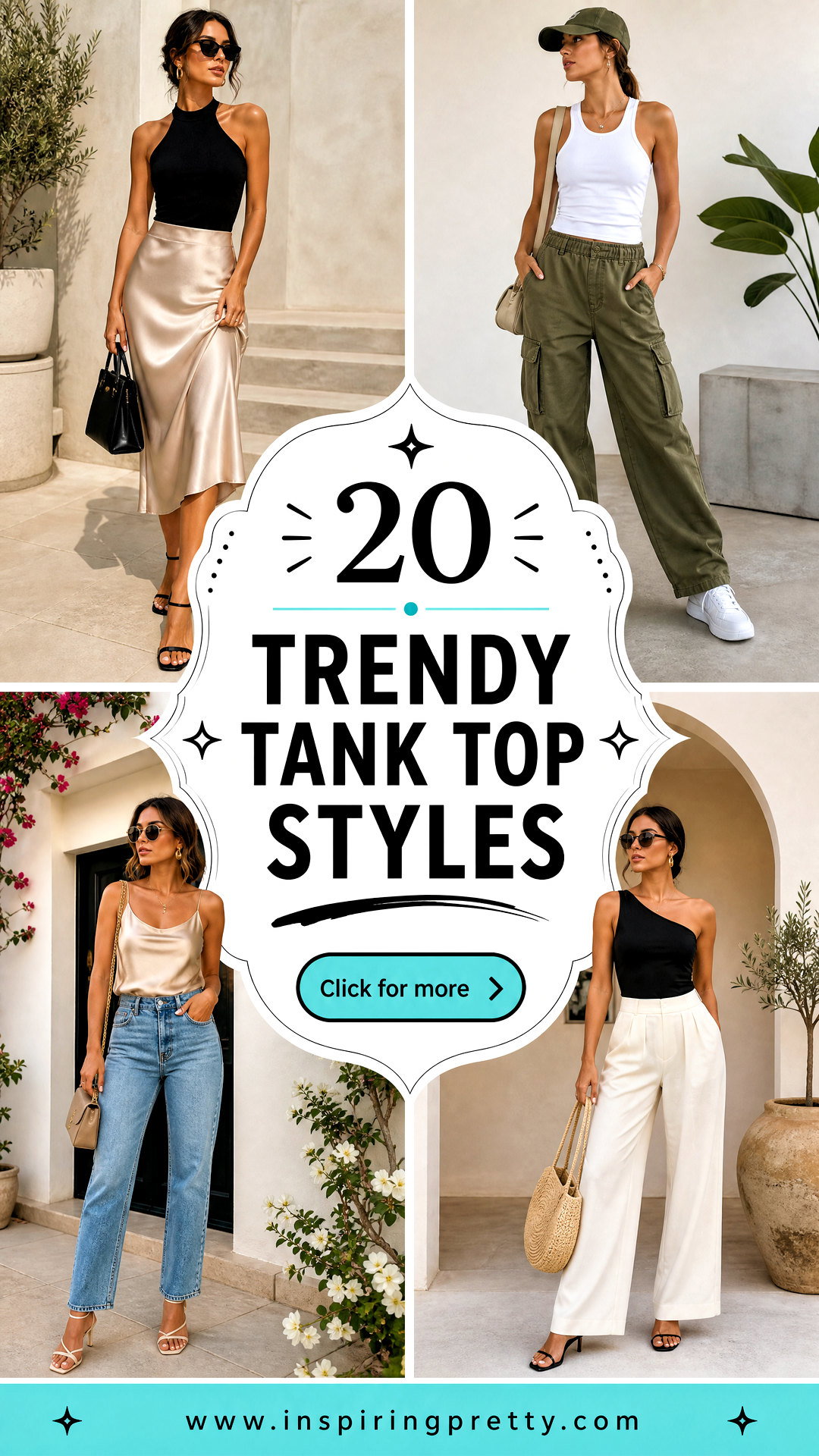 20 Trendy Tank Top Styles for Fresh Everyday Summer Outfits - 20 Trendy Tank Top Styles for Fresh Everyday Summer Outfits
