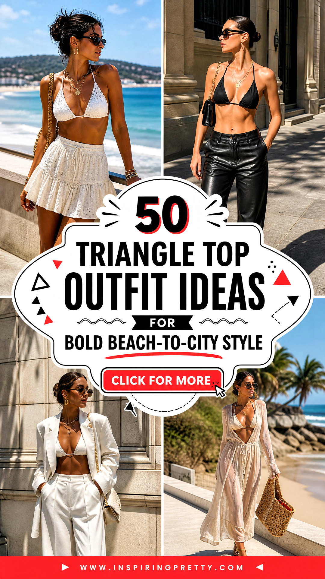 50 Triangle Top Outfit Ideas for Bold Beach-to-City Style - 50 Triangle Top Outfit Ideas for Bold Beach-to-City Style