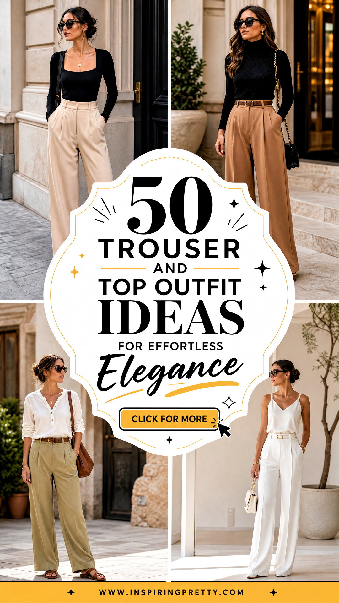 50 Trouser and Top Outfit Ideas for Effortless Elegance - 50 Trouser and Top Outfit Ideas for Effortless Elegance