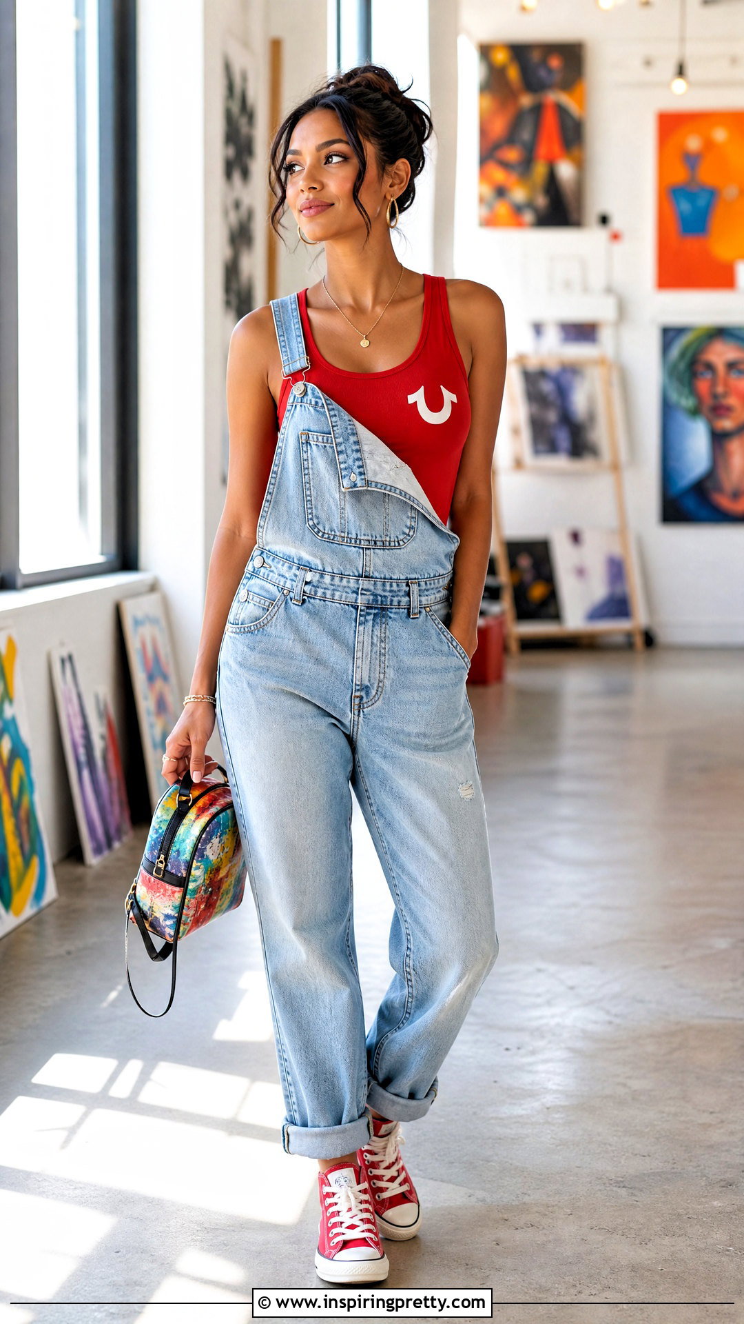 True Religion Tank Top With Denim Overalls - 25 true religion tank tops outfit ideas