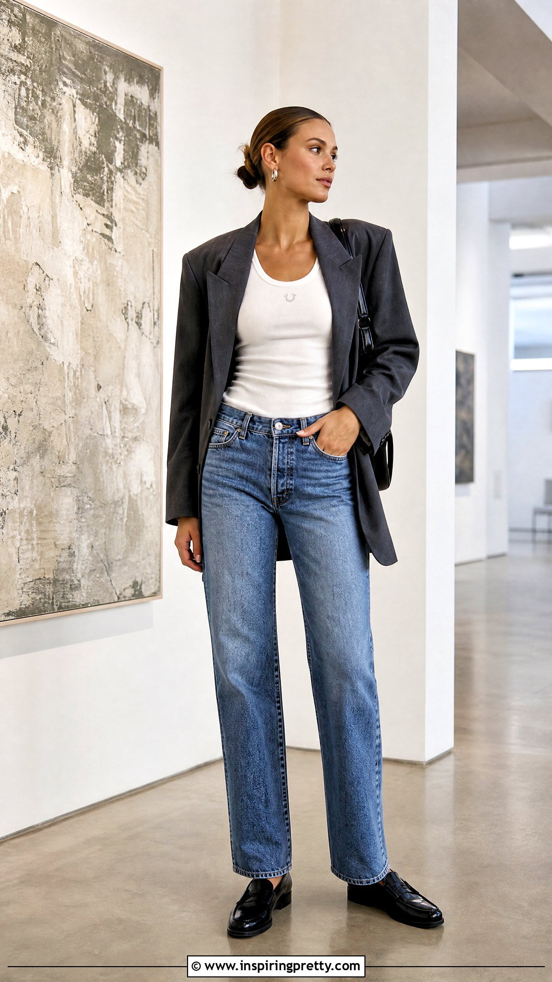 True Religion Tank Top With Oversized Blazer - 25 true religion tank tops outfit ideas
